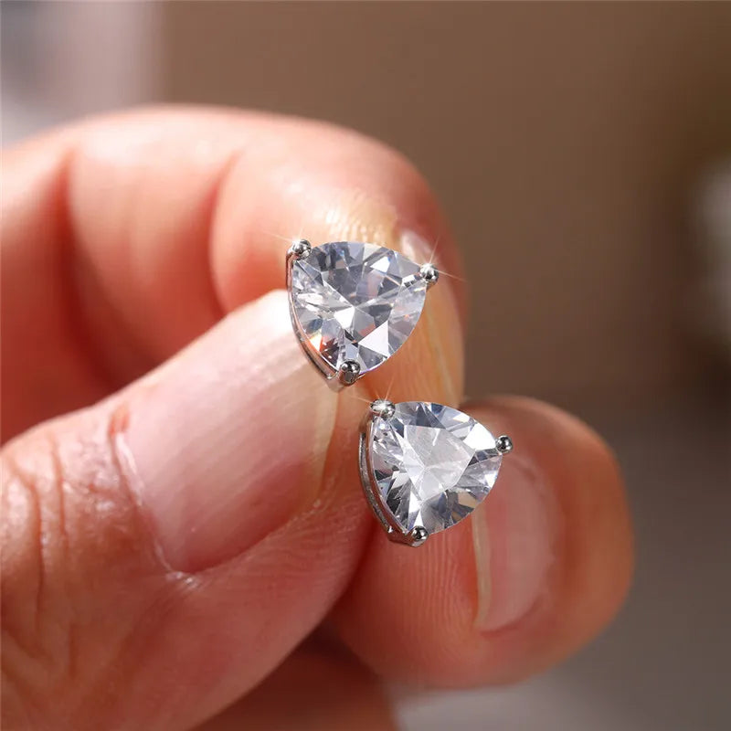 CAOSHI Simple Shiny Oval-shaped CZ Earrings for Female Graceful Lady Versatile Accessories Classical Elegance Women's Jewelry