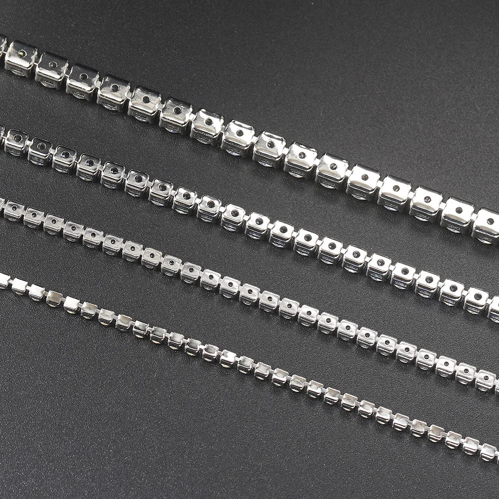 Silver Color 2.5/3/4/5mm Zircon Tennis Bracelet For Women and Men