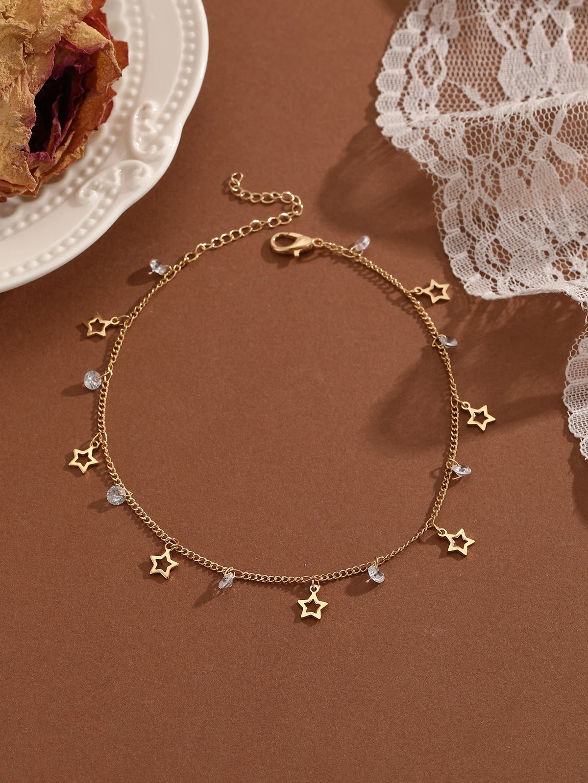 Crystal Cubic Zirconia Anklet