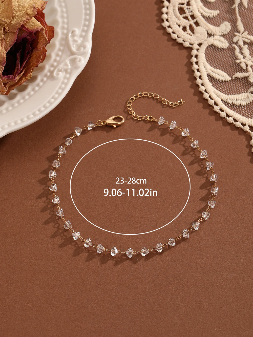 Crystal Cubic Zirconia Anklet