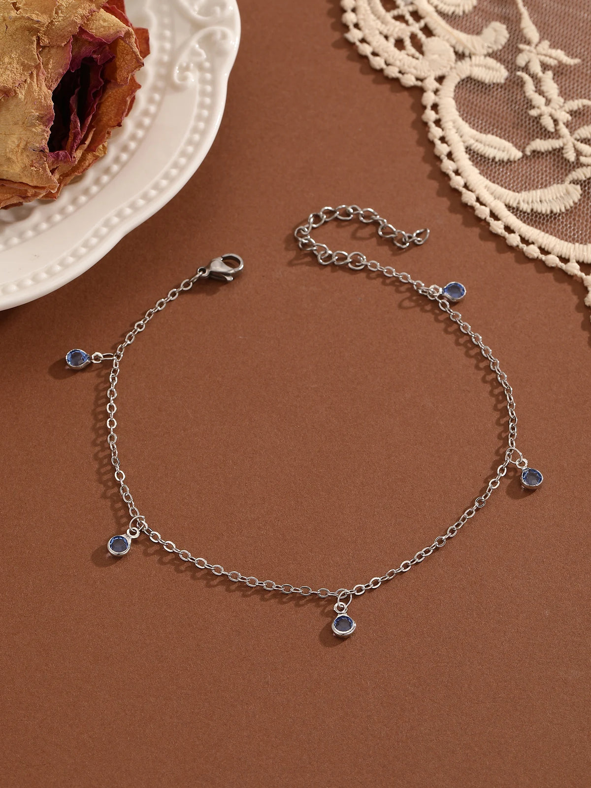 Crystal Cubic Zirconia Anklet