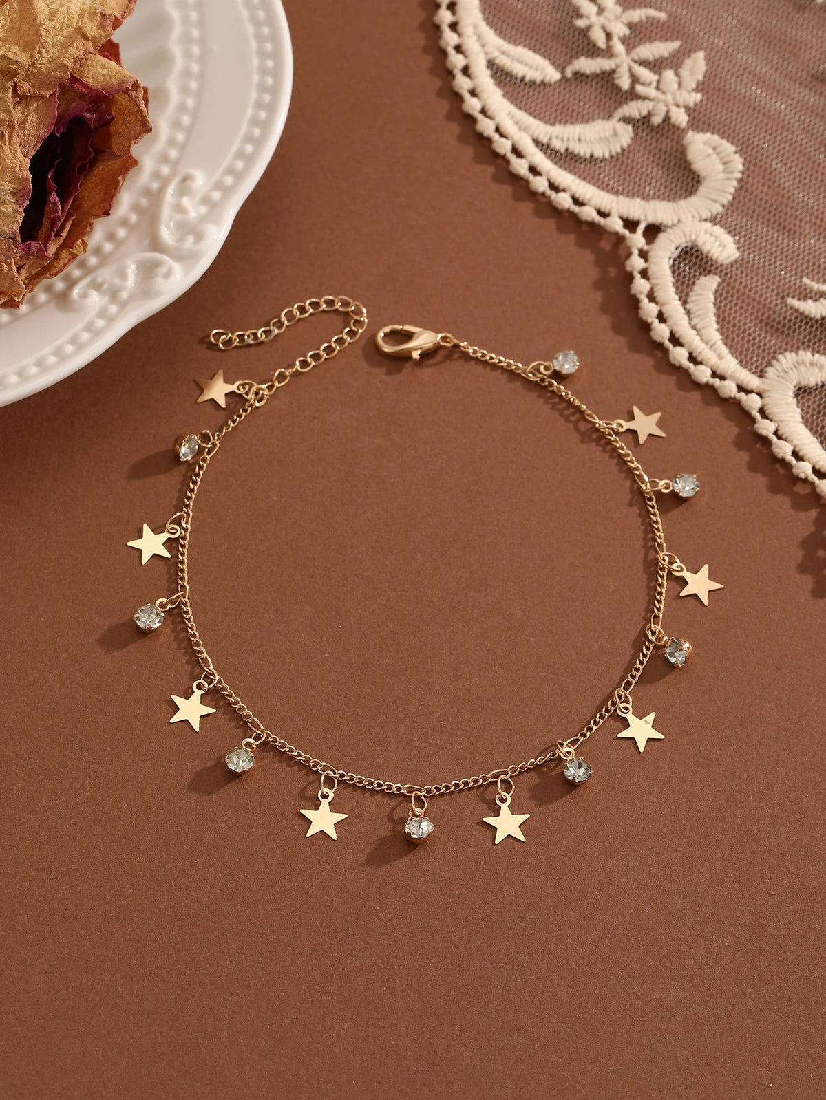 Crystal Cubic Zirconia Anklet