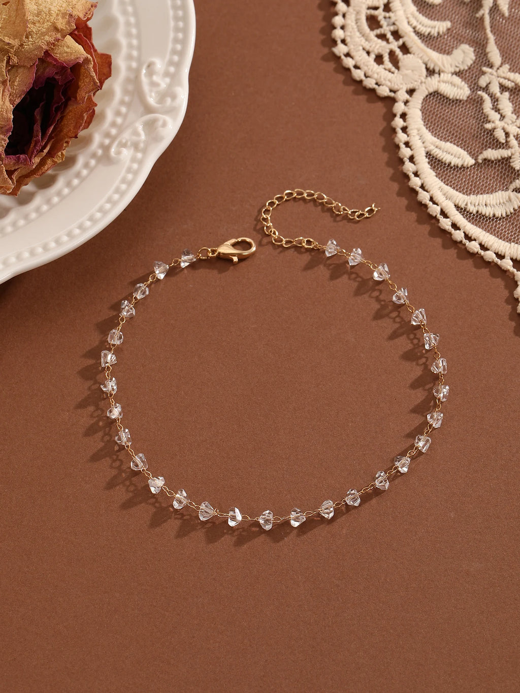 Crystal Cubic Zirconia Anklet