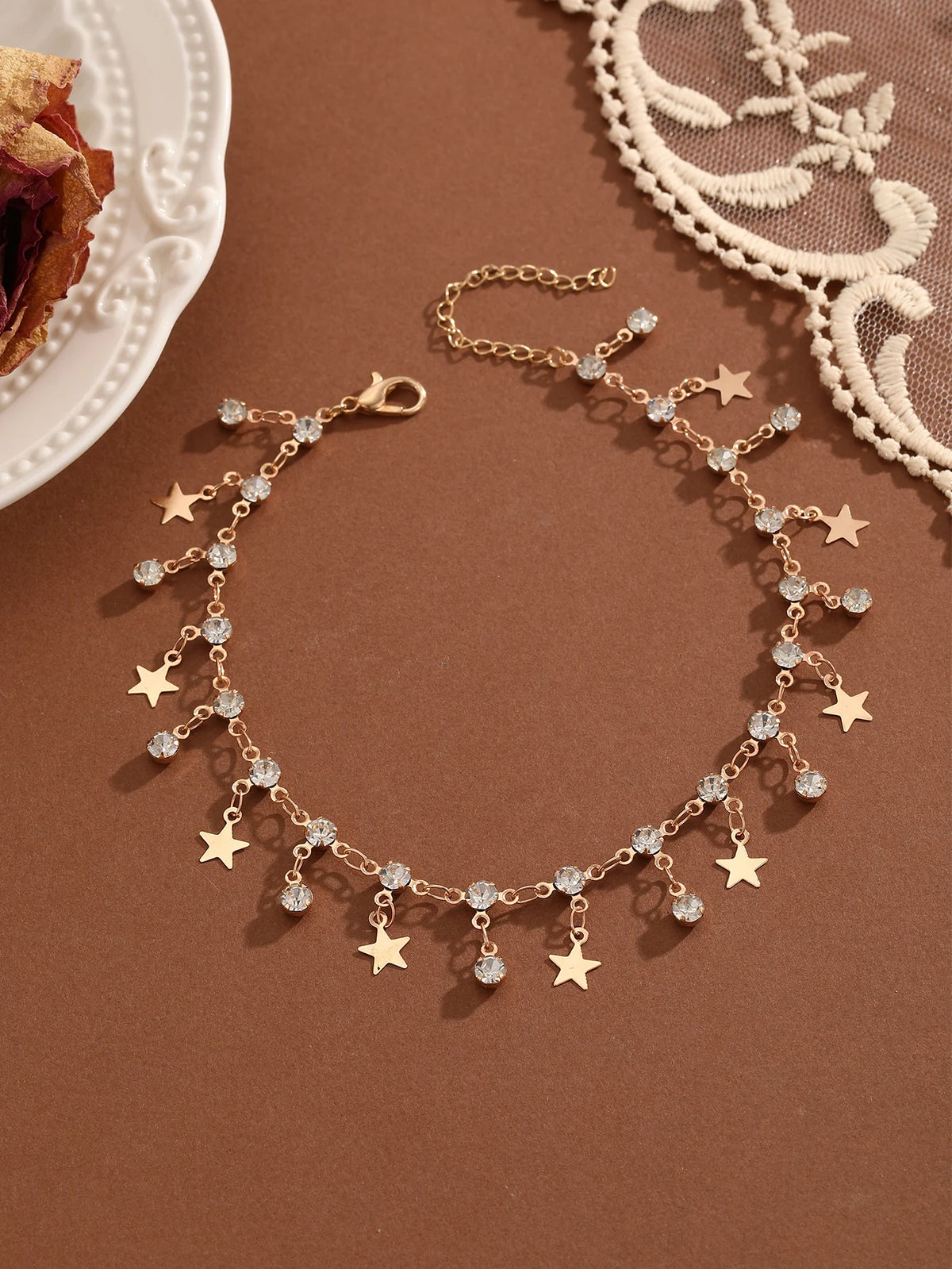 Crystal Cubic Zirconia Anklet