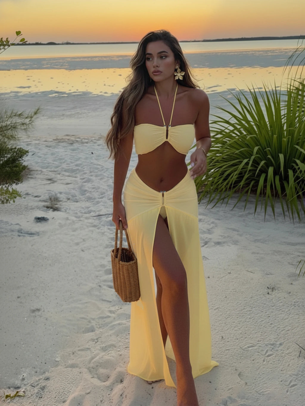 Halter Neck 3 Piece Bikini