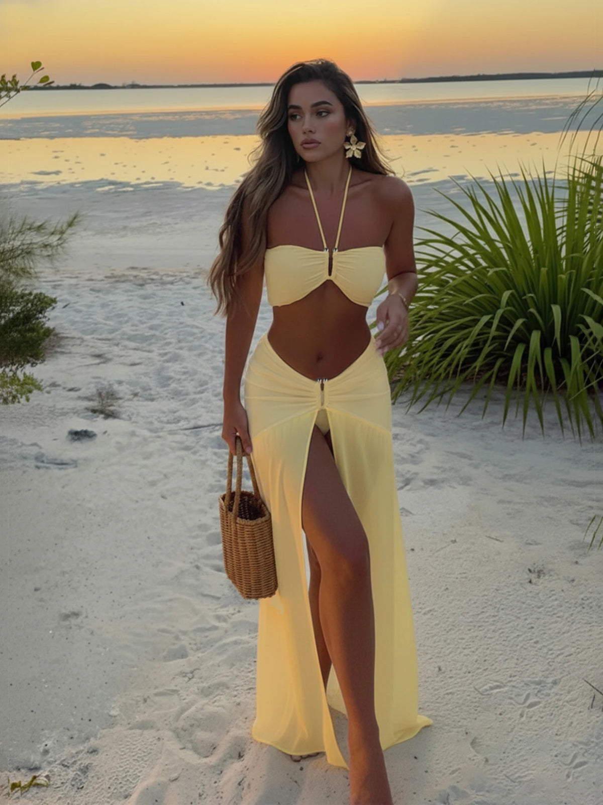 Halter Neck 3 Piece Bikini