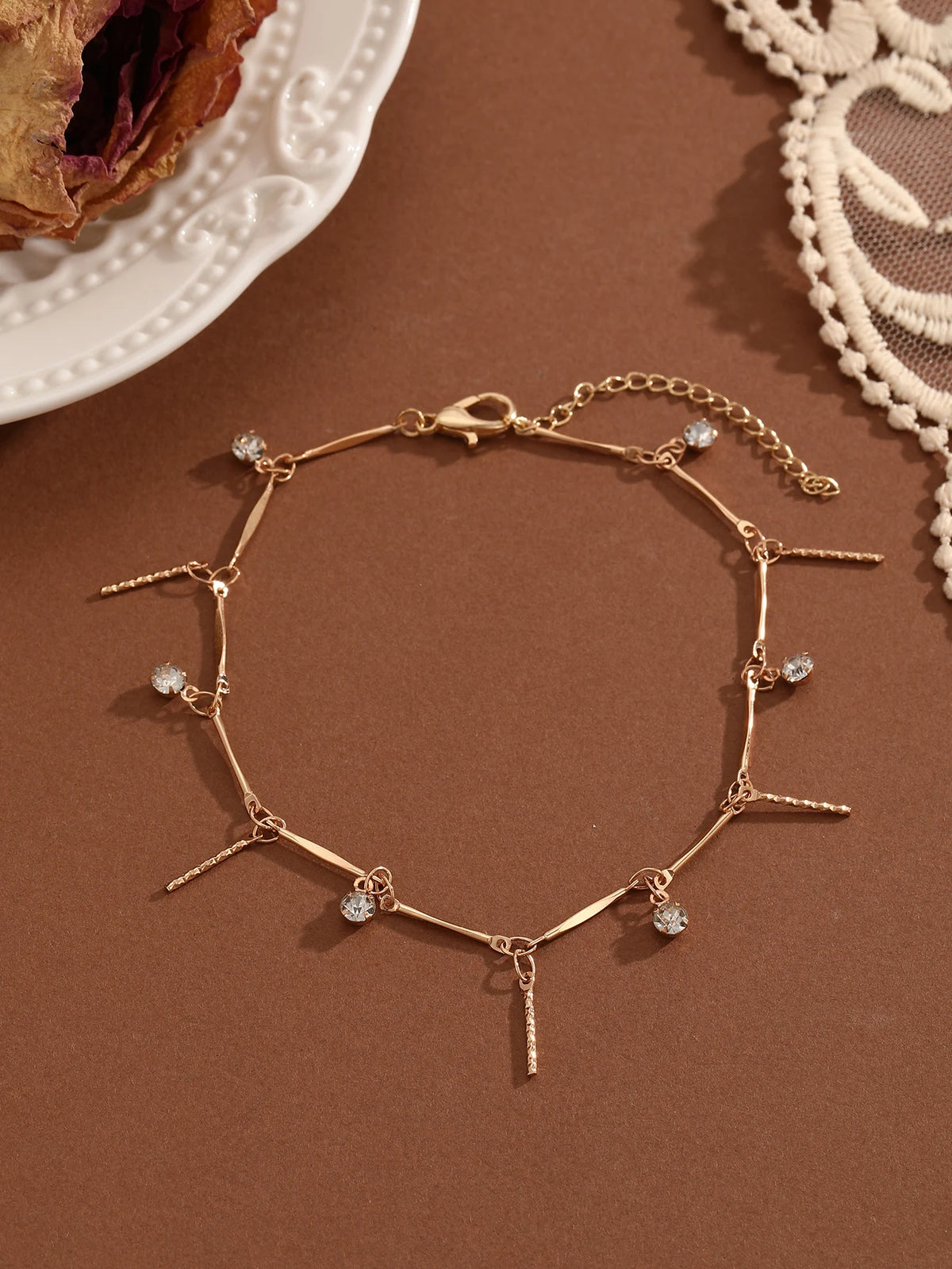 Crystal Cubic Zirconia Anklet