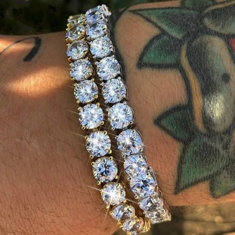 Silver Color 2.5/3/4/5mm Zircon Tennis Bracelet For Women and Men