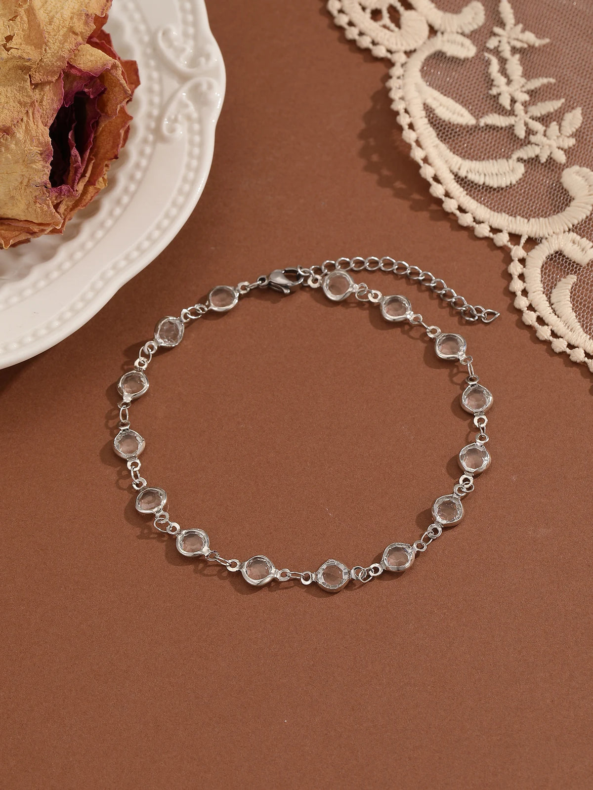 Crystal Cubic Zirconia Anklet
