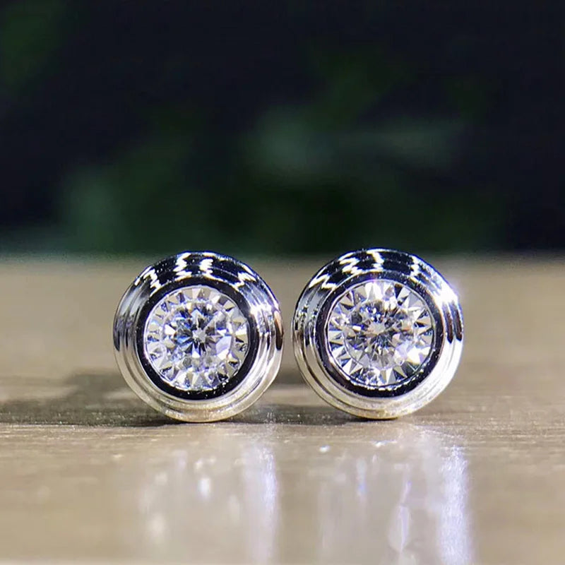 CAOSHI Simple Shiny Oval-shaped CZ Earrings for Female Graceful Lady Versatile Accessories Classical Elegance Women's Jewelry