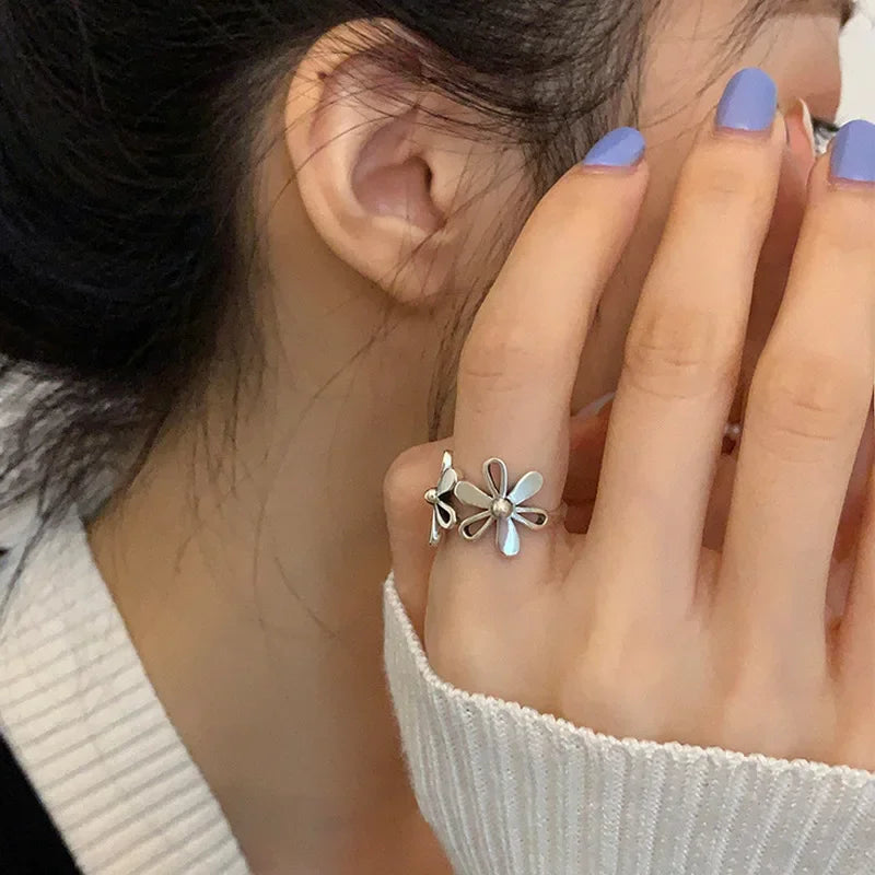 Sterling Silver Flower Ring